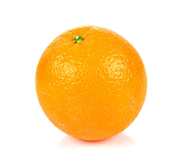 istock Ripe fresh orange on a white background. 1250983050