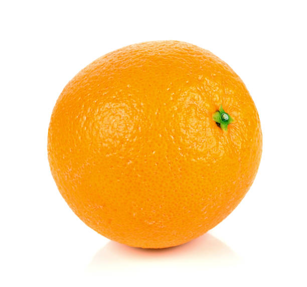 istock Ripe fresh orange on a white background. 1250983051