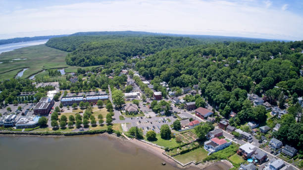 istock Small town along the Hudson River in New York State looking south 1250983402