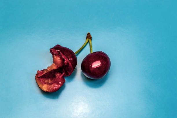 Ripe cherries. isolated on a white background