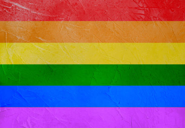 istock LGBT flag on the wall with texture. Rainbow flag. LGBT Pride Month. 1250994526