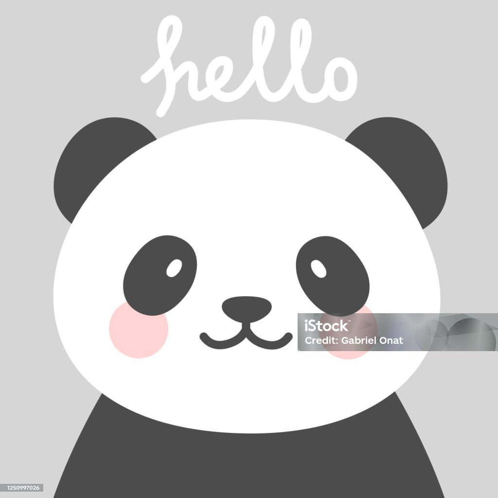 Xin Chào Thiết Kế Vector Nhân Vật Panda Dễ Thương Hình minh họa ...