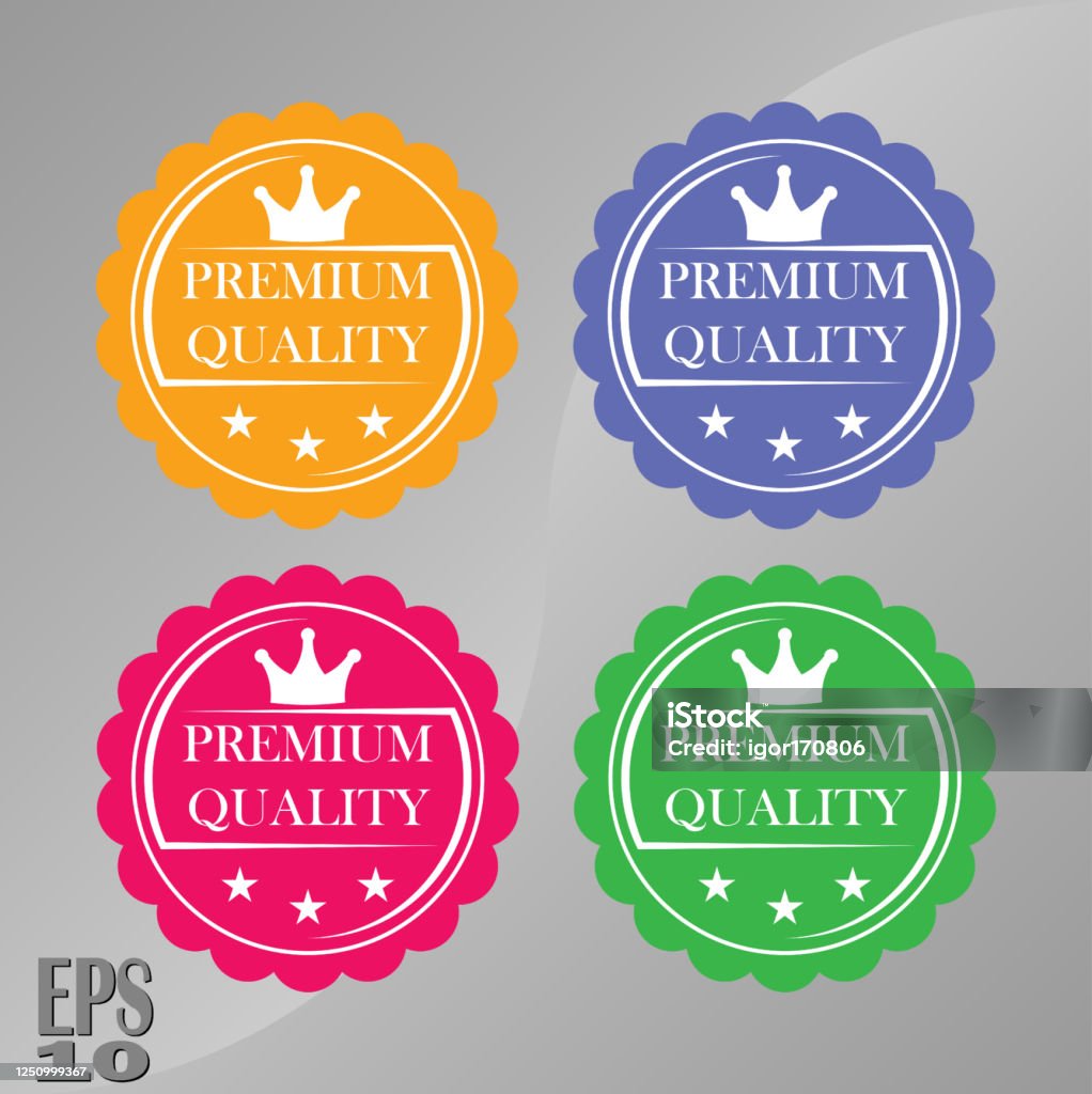Quality Stickers Vector Image Quality Label Sticker Stock Illustration - Download Image Now ...