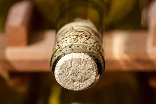 Wine cork and bottle opener  on white background
