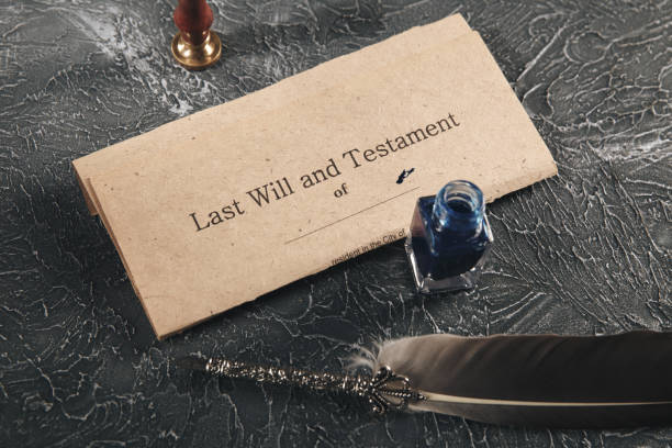istock Attorney and notary concept. Pen-juice with old document. 1251002113