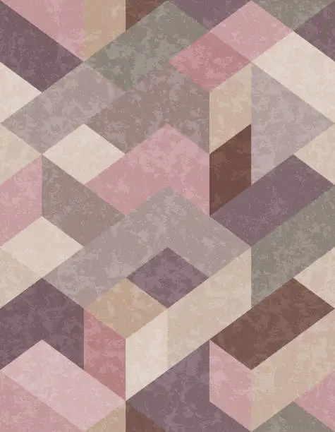Vector illustration of seamless patchwork  grunge pattern