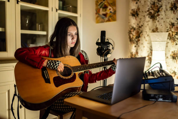 istock Web conference for live music from home 1251012684