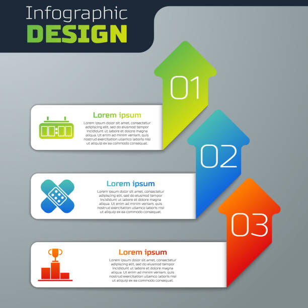 スポーツの勝者の表彰台の上にホッケーの機械的なスコアボード、クロス包帯石膏とホッケーを設定します。ビジネスインフォグラフィックテンプレート。ベクトル - pedestal football award concepts点のイラスト素材／クリップアート素材／マンガ素材／アイコン素材