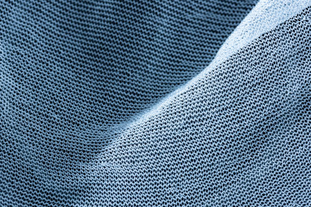 istock Macro photo of blue finely woven mesh. 1251015358