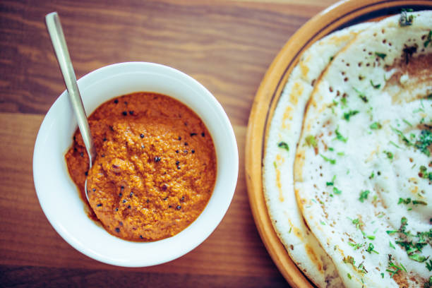 istock Dosa with Coconut Chutney - South Indian Breakfast 1251016644