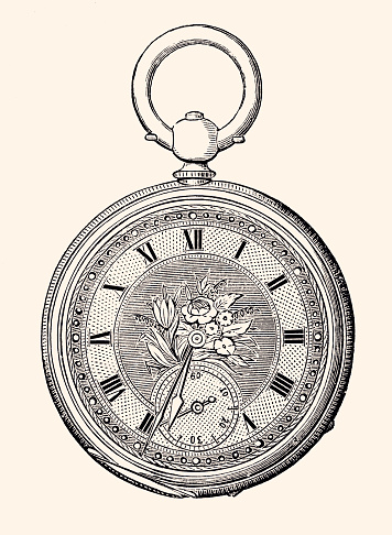ANTIQUE POCKET WATCH.
Vintage etching circa late 19th century