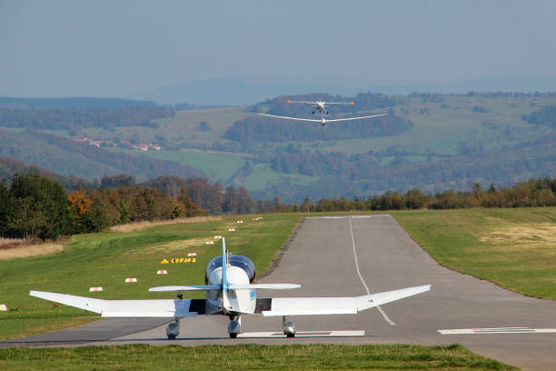 Runway / Runway for small aircraft and gliders stock photo
