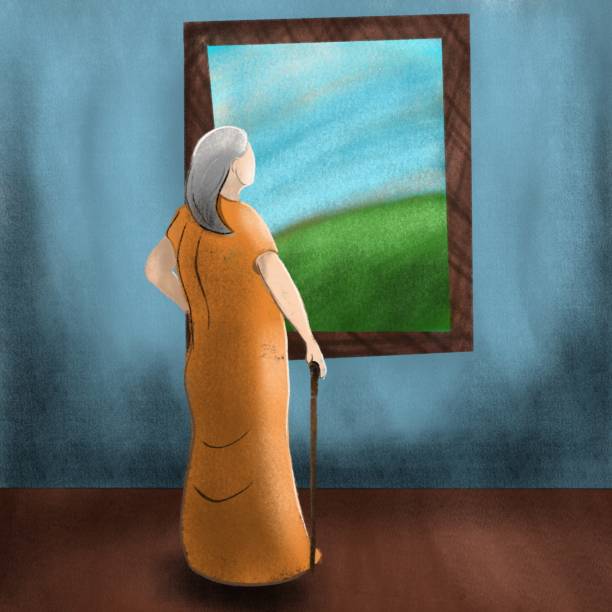 istock Senior woman stuck at home in quarantine 1251034504