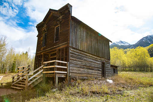 Ashcroft Colorado was a thriving silver mining town in the late 1800's and became abandoned when the silver mines played out and residents moved to nearby larger Aspen Colorado. Some of the abandoned buildings remain today and are a testament to historic Colorado.