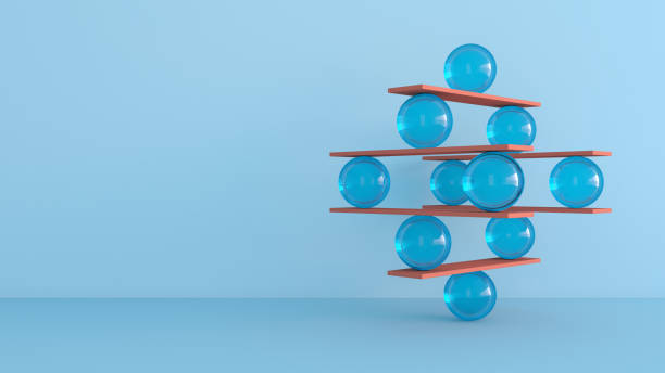istock Jenga game color block tower with balls 1251037766