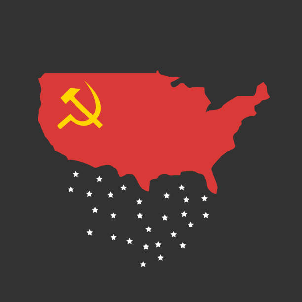 アメリカ合衆国社会主義地図 - former soviet union map russia war点のイラスト素材／クリップアート素材／マンガ素材／アイコン素材