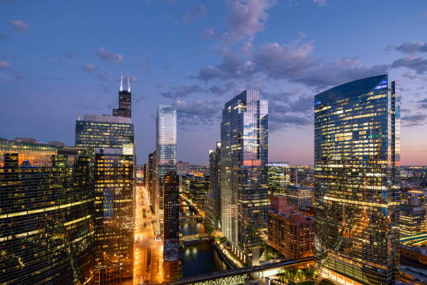 istock Downtown Chicago at Dusk 1251039150