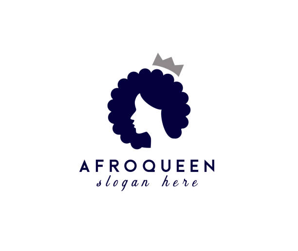 ilustraciones, imágenes clip art, dibujos animados e iconos de stock de plantilla de diseño vectorial beauty afro queen - princess queen nobility glamour