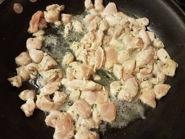 istock raw chicken cooking in frying pan or skillet 1251051347