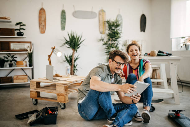 istock Couple planing how to spend time at home 1251055532