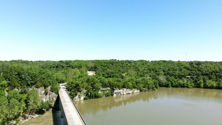 Retired Coal Burning and Propane Power Plant in Missouri Mid West USA 4k Drone Video