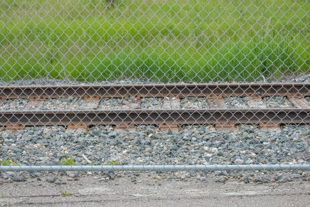 Single railroad track for a commuter train