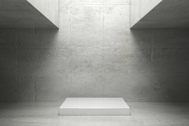 istock Concrete background with pedestal. 1251061117
