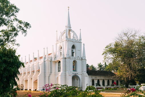 Saligao, Goa, India. Iglesia Mae De Deus. Local Landmark photo