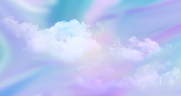 Sweet Pastel sky and clouds, colorful background