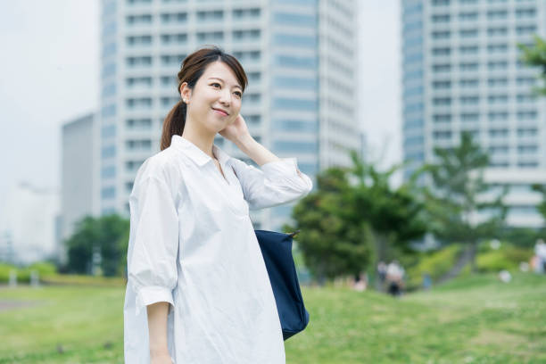 istock Asian woman taking a walk 1251073502