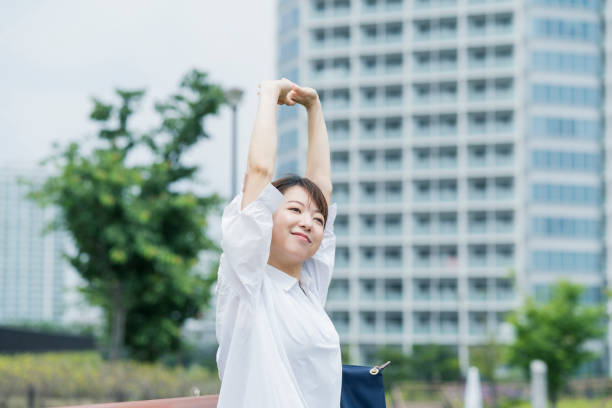 istock Asian woman taking a walk 1251073679