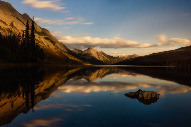 istock Medicine Lake sunset in Canada 1251076544