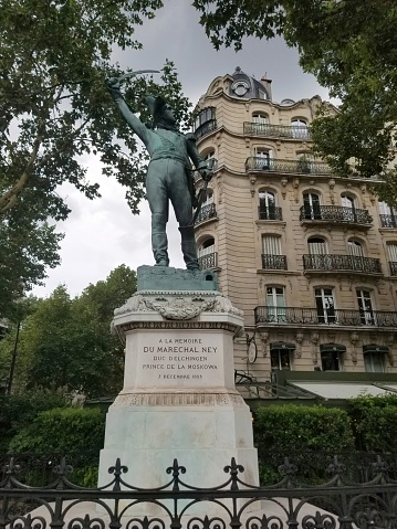 Bronze statue of Napoleonic military commander by French sculptor François Rude created in 1853.