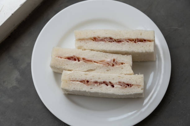 istock Sandwich made by white bread, ham and mayonnaise 1251087734