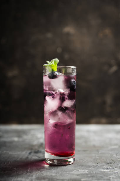 Colorful blueberry cocktail