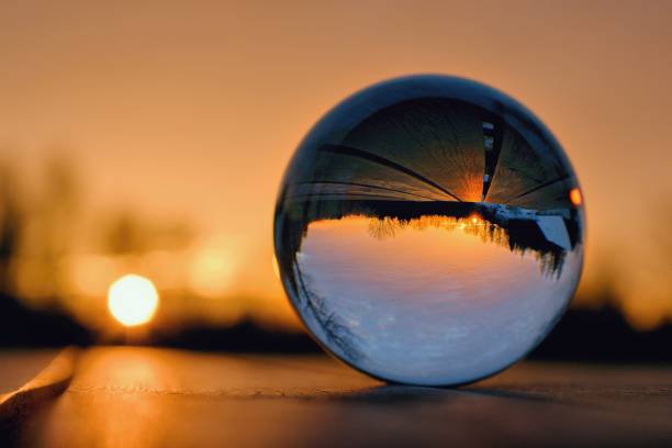 istock Lens ball creative photography, landscape reflection 1251090257
