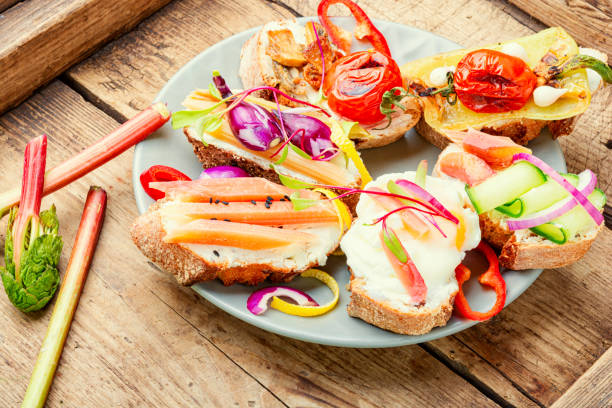 istock Assortment of vegetable bruschettas 1251092822