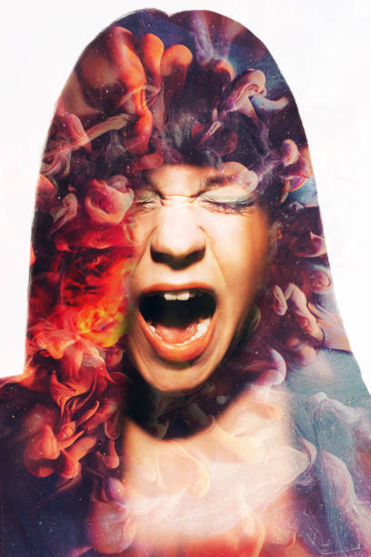 istock anger portrait mind explosion fire screaming woman 1251094302