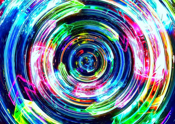 istock Countless colorful arrows that spiral 1251096468