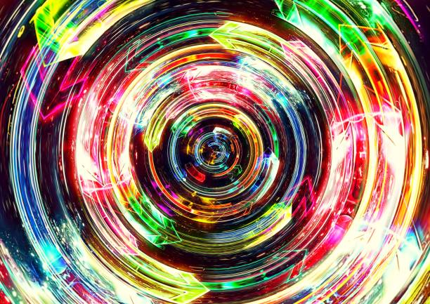 istock Countless colorful arrows that spiral 1251096471
