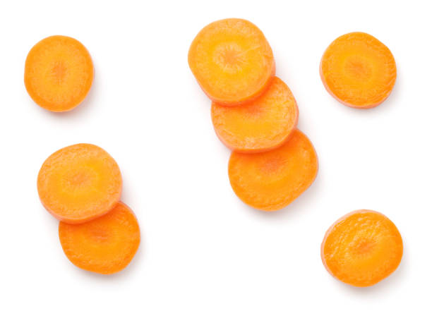Carrot Slices Isolated On White Background