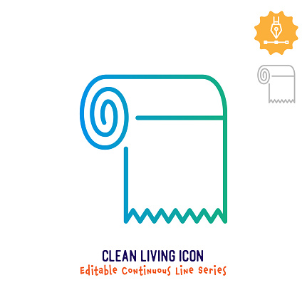 Stock Line Picture Clean Clean Living Continuous Line Editable Stroke Line Stock Illustration ...