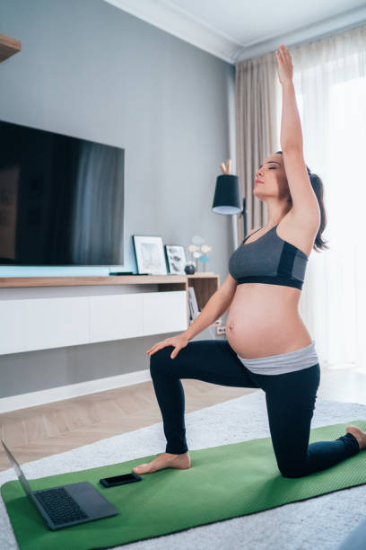 istock Pregnant women doing Pilates 1251110245