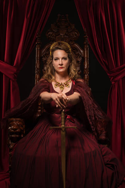 istock Historical Queen character on the throne 1251114860