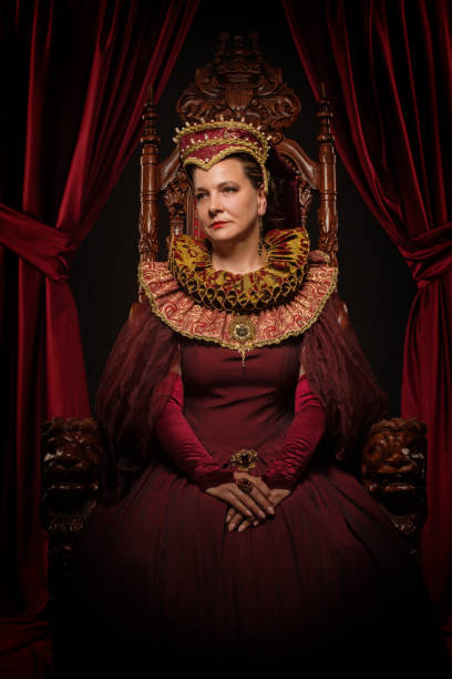 istock Historical Queen character on the throne 1251114872
