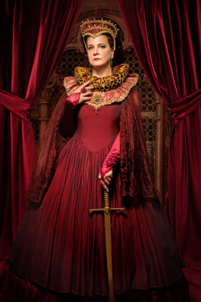 istock Historical Queen character on the throne 1251114884