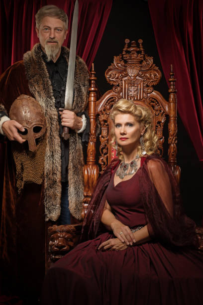 istock Medieval King and queen in studio shoot 1251115633