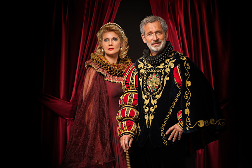 Historical King and queen in studio shoot
