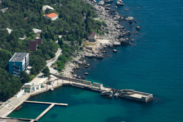 istock View of the coastline from a height. 1251120161