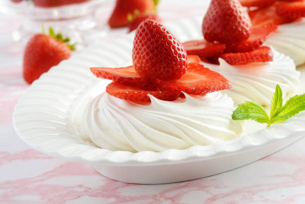 istock closeup strawberry meringue dessert on a platter 1251130119